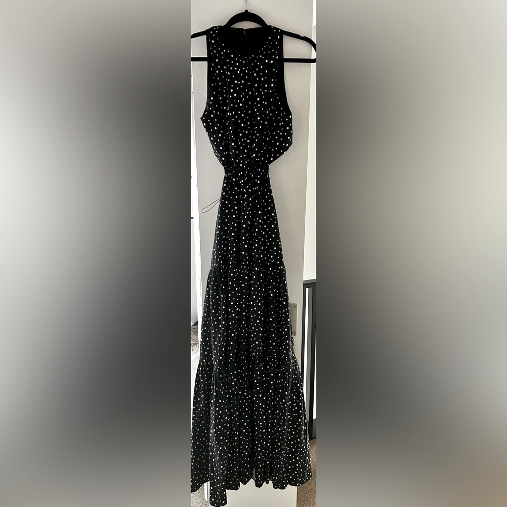 Significant Other: Poppy Polkadot Cut-out Midi Dress - Picture 6 of 8